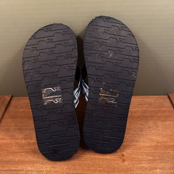 Vineyard Vines Womens Blue Fish Classic Flip Flops Sandals Size 6 - Picture 7 of 8